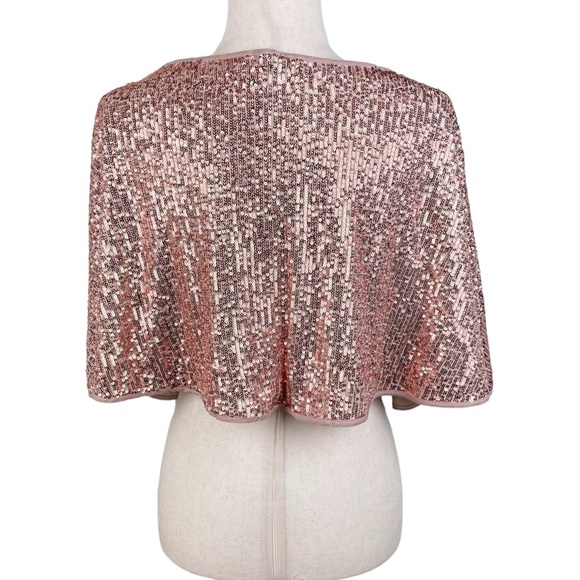 NEW Torrid Sequined Bolero Shrug Champagne Rose Gold Women's Plus Size One Size - Picture 2 of 10